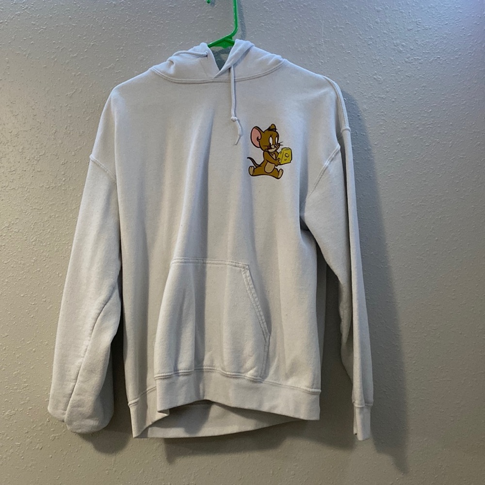 White Tom and Jerry hoodie